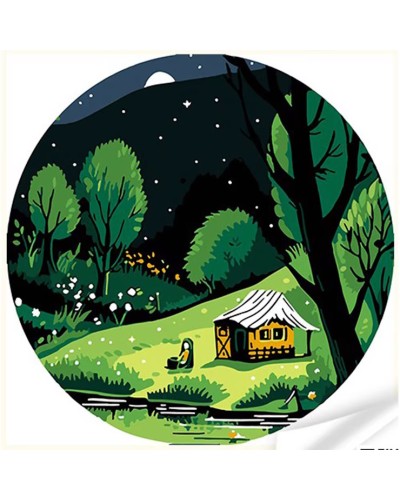 Картина за номерами на вінілі «Дім під зоряним небом» 30х30 см, ТМ Strateg