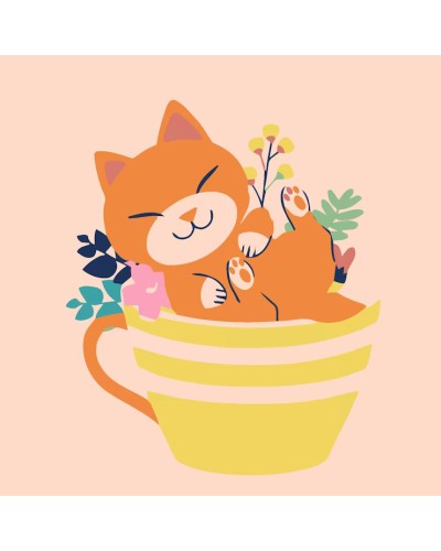 Картина за номерами «Затишок у чашці» 20х20 см, ТМ Strateg