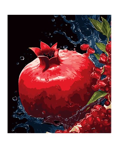 Картина за номерами «Гранатова феєрія у воді» 40х50 см, ТМ Strateg