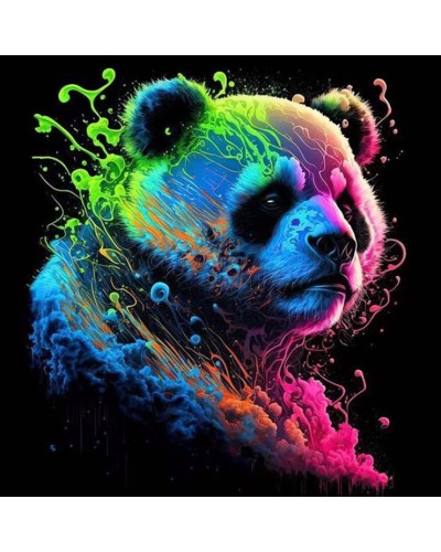 Картина за номерами «Яскрава панда» 40х40 см, ТМ Strateg