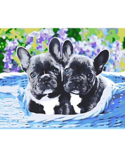 Картина за номерами «Двоє малюків» 30х40 см, ТМ Strateg