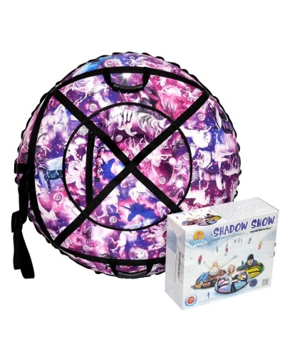 Тюбінг «Оксфорд Єдинороги» з ПВХ діаметром 1 м з максимальним навантаженням до 110 кг, у коробці 45х17х33 см