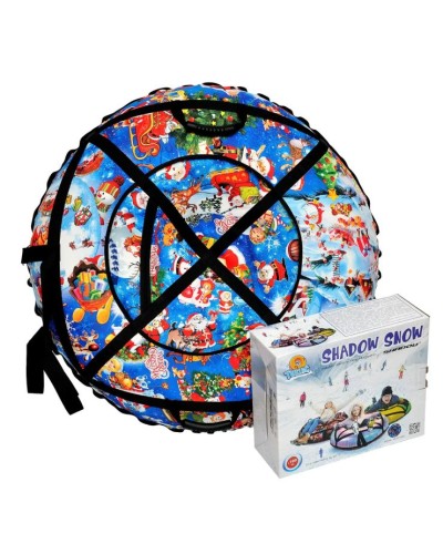 Тюбінг «Оксфорд Новий Рік» з ПВХ діаметром 1 м з максимальним навантаженням до 110 кг, у коробці 45х17х33 см