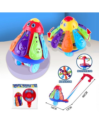 Каталочка «Восьминіг» на паличці 18х12х46 см, у пакеті 20х20 см