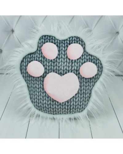 М`яка іграшка «Лапа-антистрес» 28х31х10 см з принтом, сіра, ПП Копиця