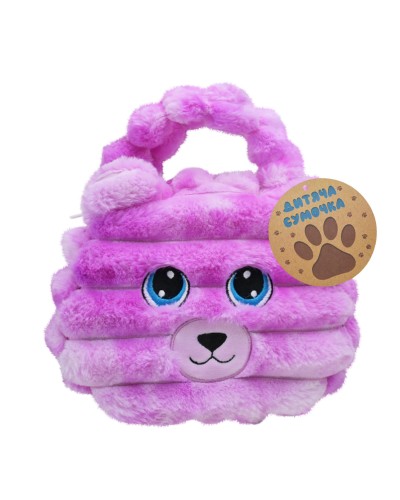 Сумочка «Ведмедик» 22х21 см хутряна, у пакеті 22,5х21,5 см