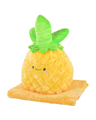 М'яка іграшка «Ананас» 45 см з пледом 80х120 см