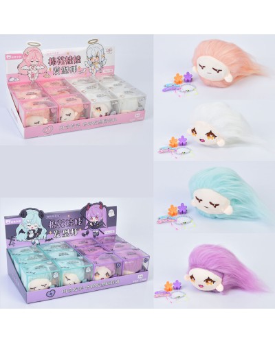 Брелок для сумки 9 см з аксесуарами для волосся в асортименті, у коробці 10х5х10 см по 12 шт у дисплеї 39,5х20,5х9 см