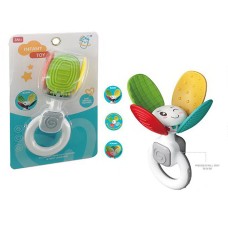 Брязкальце «Квіточка» 15 см з прорізувачем, під слюдою 13,5х21х6 см