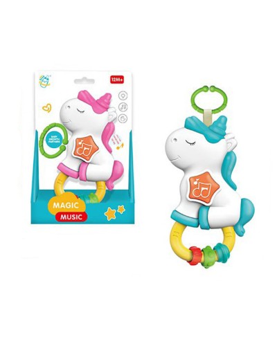 Підвіска «Єдиноріг» 25 см музична зі світлом на батарейці, в асортименті, у коробці 14,5х22,5х5 см