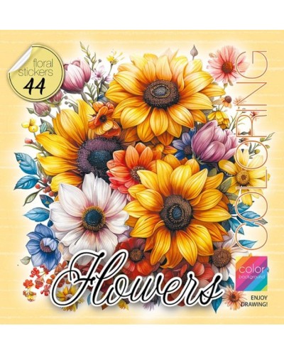 Розмальовка на 8 аркушів з наліпками на скобі 20х20 см, ТМ Fresh