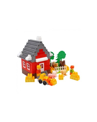 Конструктор «Ферма» на 130 деталей з фігурками та машинкою, у пакеті 20,5х20,5х35 см, ТМ Технок