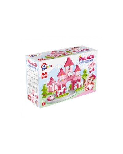 Конструктор «Замок» на 180 деталей з фігурками та машинкою, у коробці 37х27,5х19 см, ТМ Технок