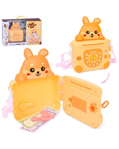 Банківський термінал «Звірятко» 21 см музичний з ключем, світлом, грошима та довгою ручкою, на батарейці, у коробці 37,5х24,5х8,5 см