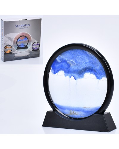 Жива пісочна картина-антистрес 19х18х4 см з 3Dефектом та декором, у коробці 20х21х4,5 см