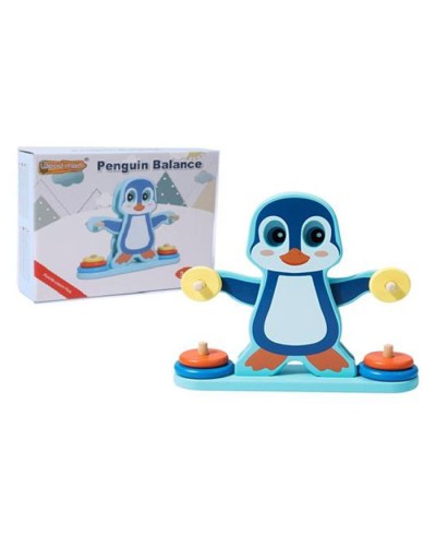 Баланс «Пінгвін» 22х20х6 см на 6 кілець з основою, у коробці 23,5х21х6,5 см