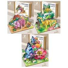 Пазли дерев'яні 3D від 34 деталей, в асортименті, у коробці 18х12,5х2 см
