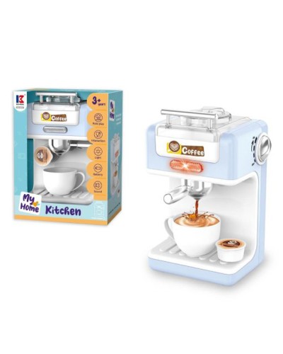 Іграшкова кавоварка 20 см зі звуком та світлом, ллється вода, на батарейці, у коробці 17х23х12 см