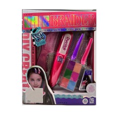 Крейда для волосся на 6 кольорів, пристрій для фарбування, гребінець, шпильки, у коробці 21х25х4,5 см