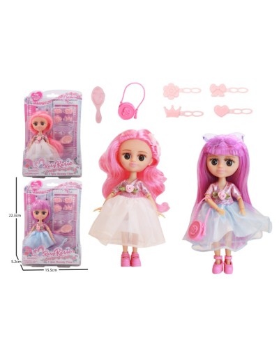 Лялька 15 см шарнірна з аксесуарами, в асортименті, на листі 16х22х5 см