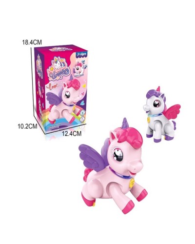 Єдиноріг 17 см музичний зі світлом та рухомими деталями, на батарейці, в асортименті, у коробці 12,5х18,5х10 см