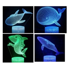 Нічник-світильник «Морські мешканці» 16 см з різнокольоровим світлом та USB, працює від батарейки чи від мережі, в асортименті, у коробці 21х15х5,5 см