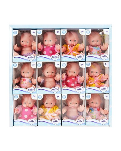 Пупс 12 см, в асортименті, у коробці 6,5х9х5,5 см, 12 шт у дисплеї 29х31х6 см