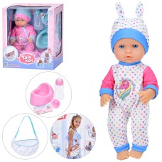 Пупс 31 см з люлькою, горщиком, пляшечкою та соскою, п'є, пісяє, в асортименті, у коробці 26,5х29,5х14,5 см