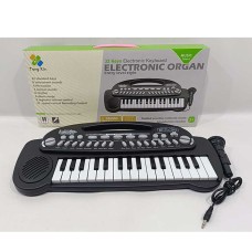 Синтезатор 38х19,5 см музичний на 32 клавіші з мікрофоном, записом та звуками тварин, на батарейці, у коробці 42х20х5,5 см