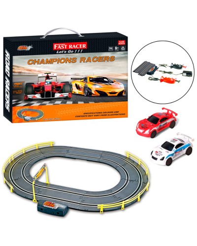 Трек «Champions racers» 183 см 1:43 р/к з 2 машинками, працює від мережі, у коробці 48х34х6 см