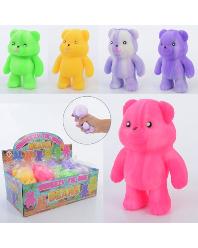 Антистрес «Ведмідь» 12 см, в асортименті, у пакеті, 12 шт у дисплеї 29х10х16 см