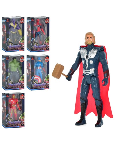 Супергерой «AV» 19 см шарнірний зі світлом, на батарйці, в асортименті, у коробці 20,5х12,5х5,5 см