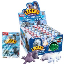 Стретч-іграшка «LEGEND OF ANIMALS МАКСІ. Полярні хижаки» 10 см, в асортименті, 12 шт у дисплеї 25х7х18 см