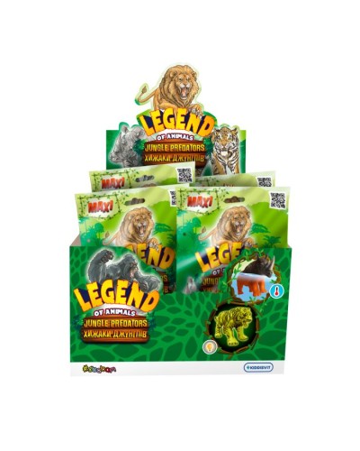 Стретч-іграшка «LEGEND OF ANIMALS. Драженики джунглів» 15 см, в асортименті, 12 шт у дисплеї 18х8х21 см