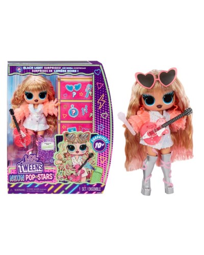 Ігровий набір із лялькою LОL SURPRISE! серії «Tweens Neon Pop. Тея Старс»: лялька 16,5 см та аксесуари, у коробці 20х7х25 см