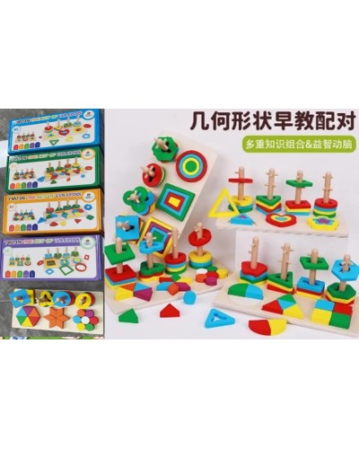 Ігровий набір «Геометрика»: основа та 36 геометричних фігур, в асортименті, у коробці 31,5х14,5х11,5 см