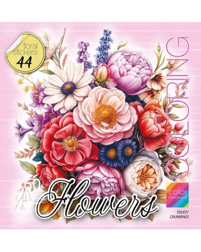 Розмальовка на 8 аркушів з наліпками на скобі 20х20 см, ТМ Fresh