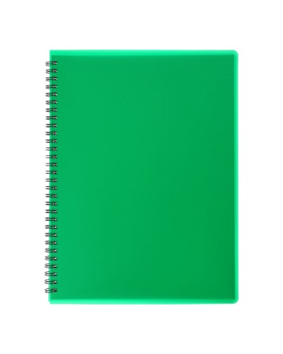 Канцелярська книга «OFFICE» А4 на 96 аркушів у клітинку на пружині збоку з пластиковою обкладинкою, ТМ Buromax