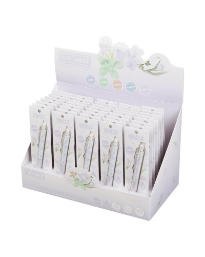 Ручка «BLOSSOM» гелева автоматична 0.5 мм з ароматним грипом синя, в блістеі, ТМ Buromax