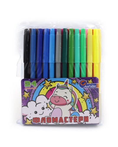 Фломастери «Єдиноріг» на 24 кольори, ТМ J.Otten