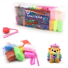 Пластилін «Супер легкий» на 24 кольори зі стеками, ТМ J.Otten