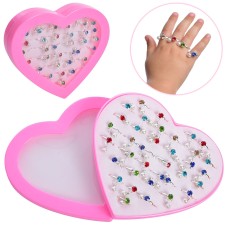 Каблучка металева, в асортименті, 36 шт у дисплеї 15,5х14х3 см