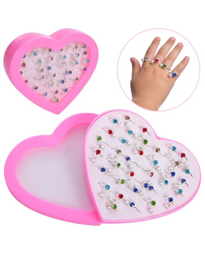 Каблучка металева, в асортименті, 36 шт у дисплеї 15,5х14х3 см