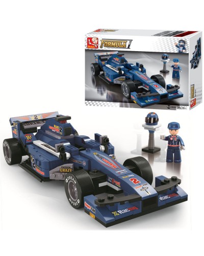 Конструктор «Автоформула» на 287 деталей з 2 фігурками, у коробці 33х24х5,5 см, SLUBAN