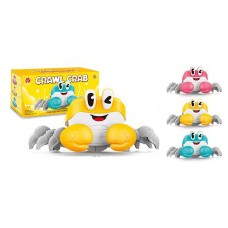 Краб 22,5 см музичний ходить та танцює, на батарейці, в асортименті, у коробці 23х11,5х12,5 см