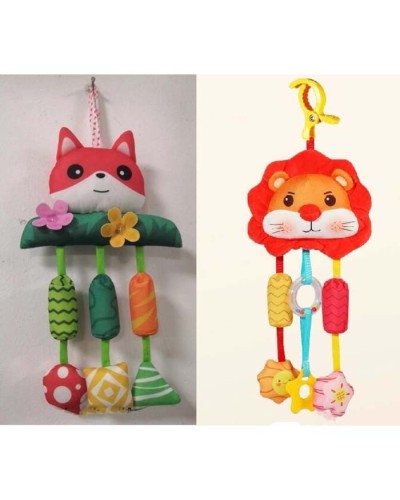 Підвіска-брязкальце «Тваринка» 42 см м'яка зі звуком, у пакеті 30х22х4 см