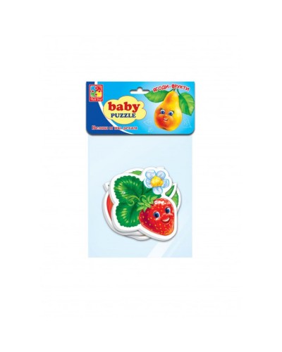 Бебі пазли «Фрукти»: 4 пазли на 16 елементів, у пакеті 16х26 см, ТМ Vladi Toys