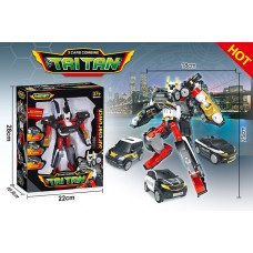 Трансформер 25х18 см з 3 машинками, у коробці 28х10,5х22 см