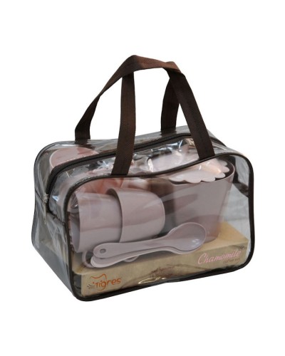 Чайний набір «Ромашка» з 14 елементів, у сумці 13,5х20х11 см, ТМ Тигрес