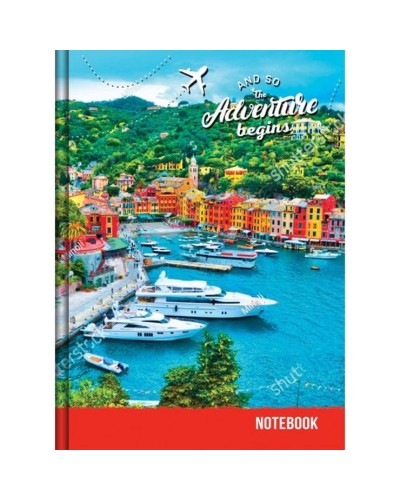 Блокнот «CITIES» А5 на 72 аркуші у клітинку з твердою ламінованою обкладинкою, в асортименті, ТМ Рюкзачок